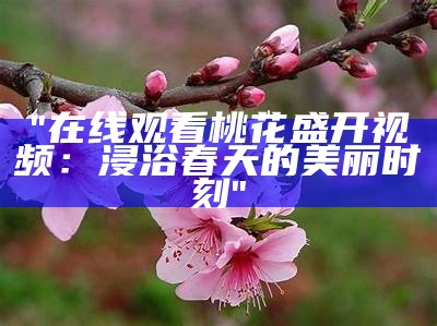 "在线观看桃花盛开视频：浸浴春天的美丽时刻"