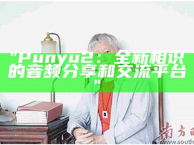 "Punyu2：全新相识的音频分享和交流平台"