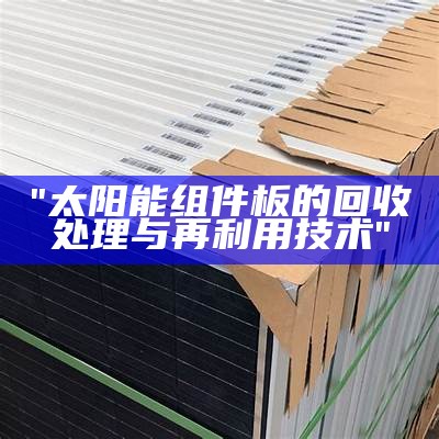 "太阳能组件板的回收处理与再利用技术"