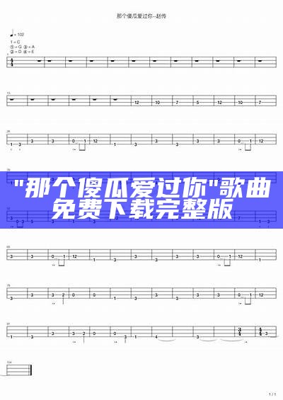 "那个傻瓜爱过你"歌曲免费下载完整版