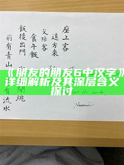 《朋友的朋友6中汉字》详细解析及其深层含义探讨