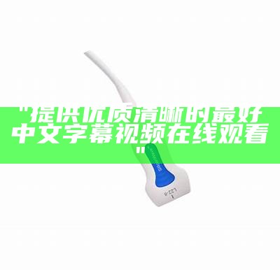 "提供优质清晰的最好中文字幕视频在线观看"