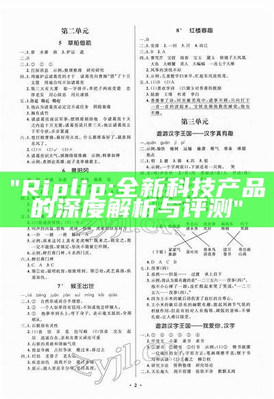 "Riplip: 全新科技产品的深度解析与评测"