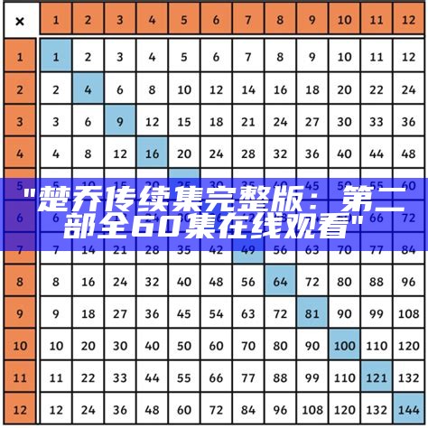 "楚乔传续集完整版：第二部全60集在线观看"