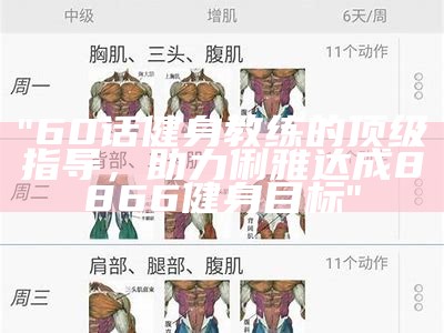 "60话健身教练的顶级指导，助力俐雅达成8866健身目标"