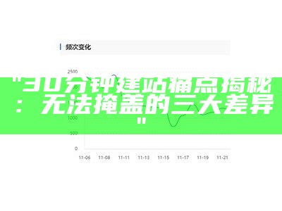 "30分钟建站痛点揭秘：无法掩盖的三大差异"