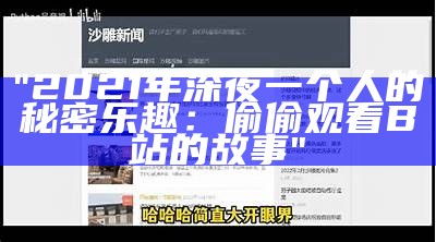 "2021年深夜一个人的秘密乐趣：偷偷观看B站的故事"