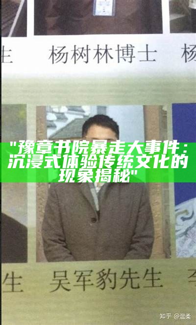 "豫章书院暴走大事件：沉浸式体验传统文化的现象揭秘"